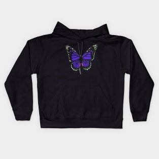 Butterfly 02d Kids Hoodie